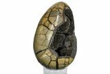 Huge, Septarian Dragon Egg Geode - Black Crystals #145256-3
